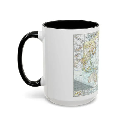 Pacific Ocean and the Bay of Bengal (1943) (Map) Accent Coffee Mug - Go Mug Yourself