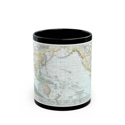 Pacific Ocean and the Bay of Bengal (1943) (Map) Black Coffee Mug 11oz - Go Mug Yourself