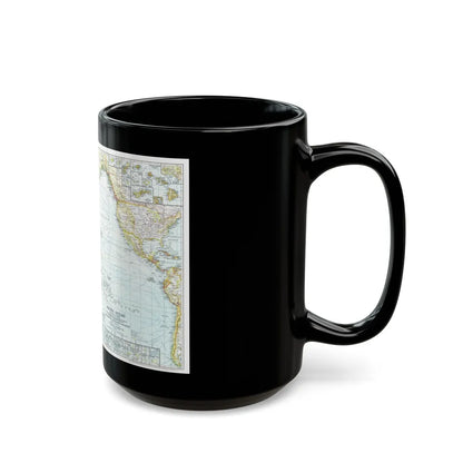 Pacific Ocean and the Bay of Bengal (1943) (Map) Black Coffee Mug-Go Mug Yourself