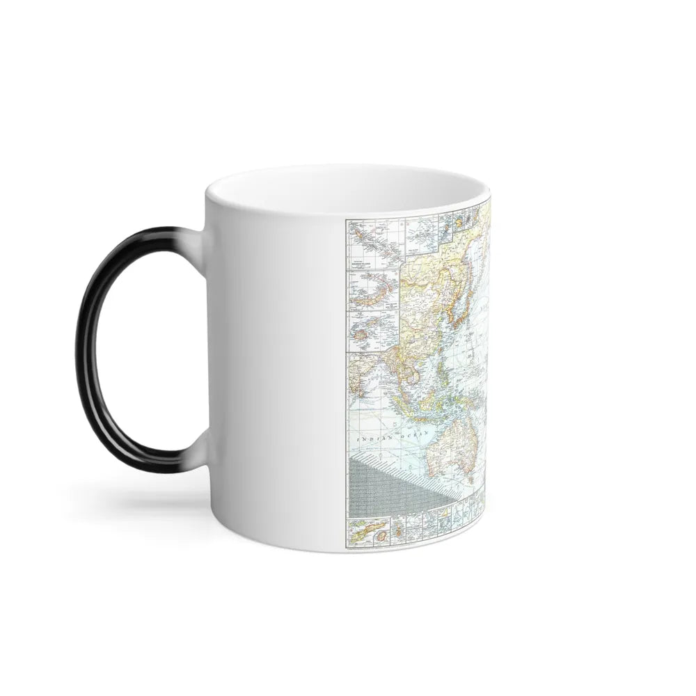 Pacific Ocean and the Bay of Bengal (1943) (Map) Color Changing Mug 11oz-Go Mug Yourself