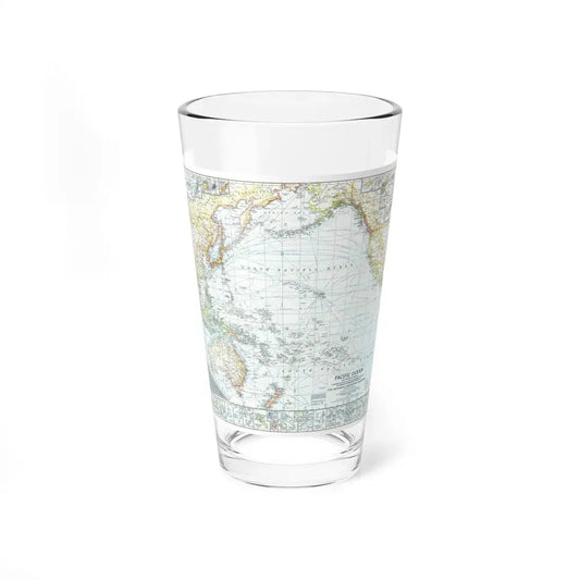 Pacific Ocean and the Bay of Bengal (1943) (Map) Pint Glass 16oz 16oz - Go Mug Yourself