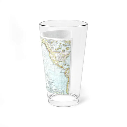 Pacific Ocean and the Bay of Bengal (1943) (Map) Pint Glass 16oz-Go Mug Yourself