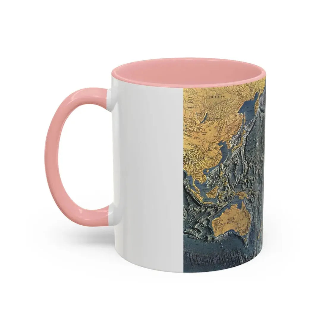 Pacific Ocean Floor (1969) (Map) Accent Coffee Mug - Go Mug Yourself