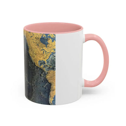 Pacific Ocean Floor (1969) (Map) Accent Coffee Mug - Go Mug Yourself