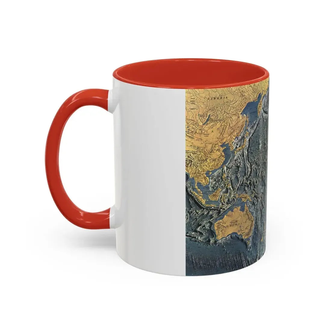 Pacific Ocean Floor (1969) (Map) Accent Coffee Mug - Go Mug Yourself