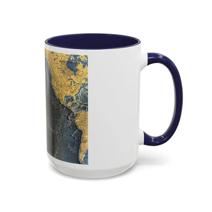 Pacific Ocean Floor (1969) (Map) Accent Coffee Mug - Go Mug Yourself