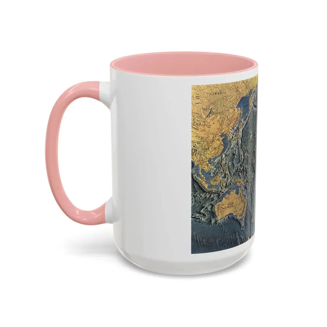 Pacific Ocean Floor (1969) (Map) Accent Coffee Mug - Go Mug Yourself