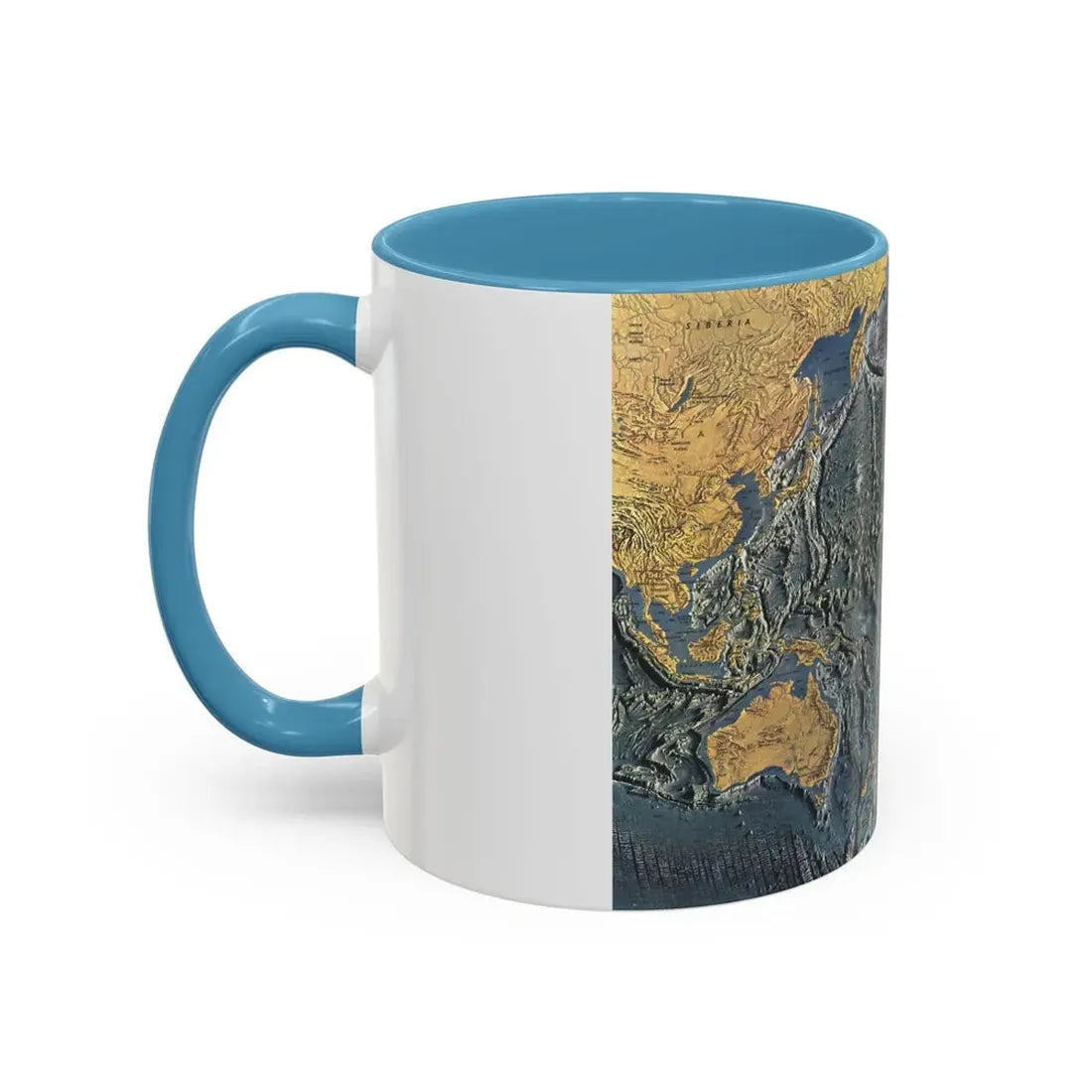 Pacific Ocean Floor (1969) (Map) Accent Coffee Mug - Go Mug Yourself