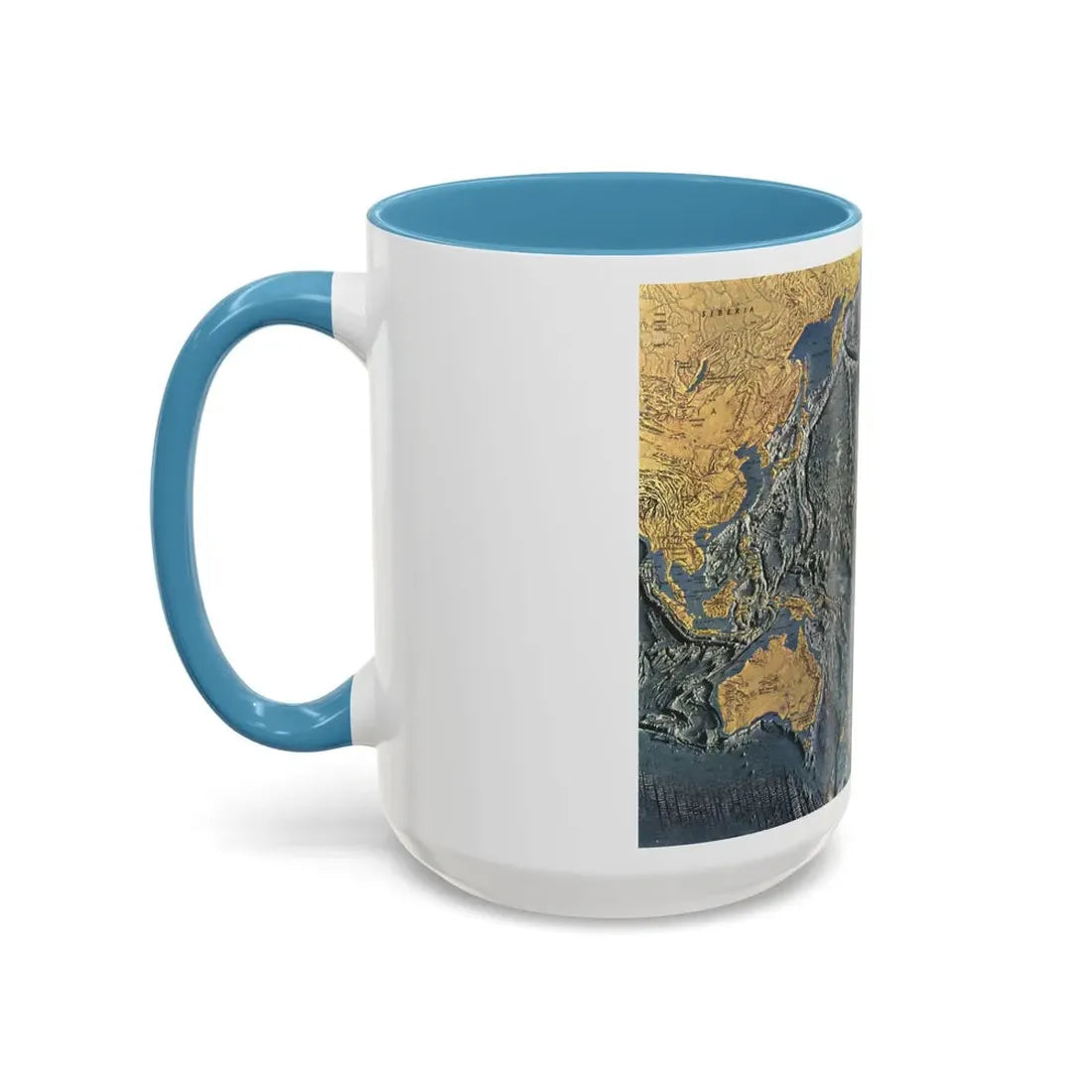 Pacific Ocean Floor (1969) (Map) Accent Coffee Mug - Go Mug Yourself