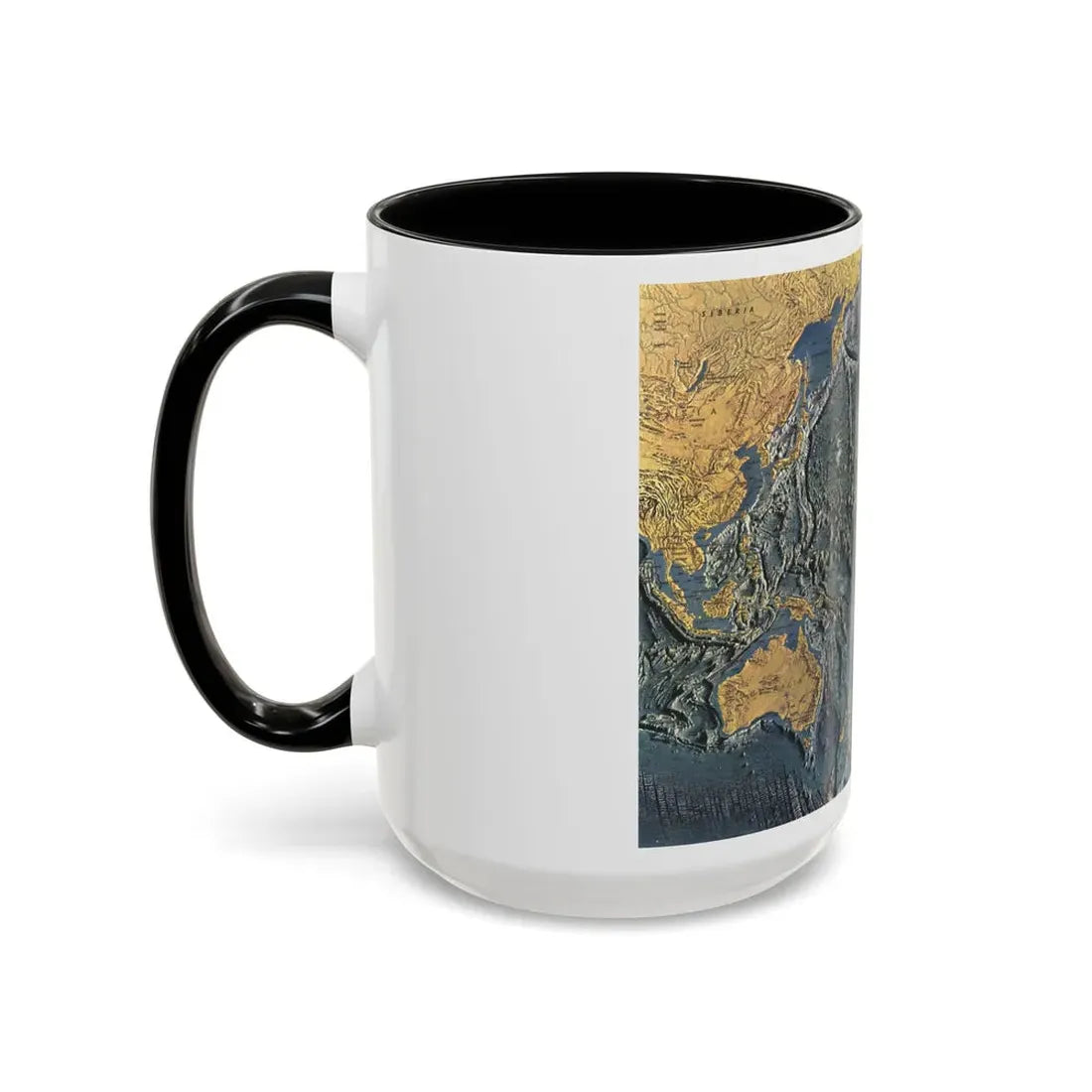 Pacific Ocean Floor (1969) (Map) Accent Coffee Mug - Go Mug Yourself