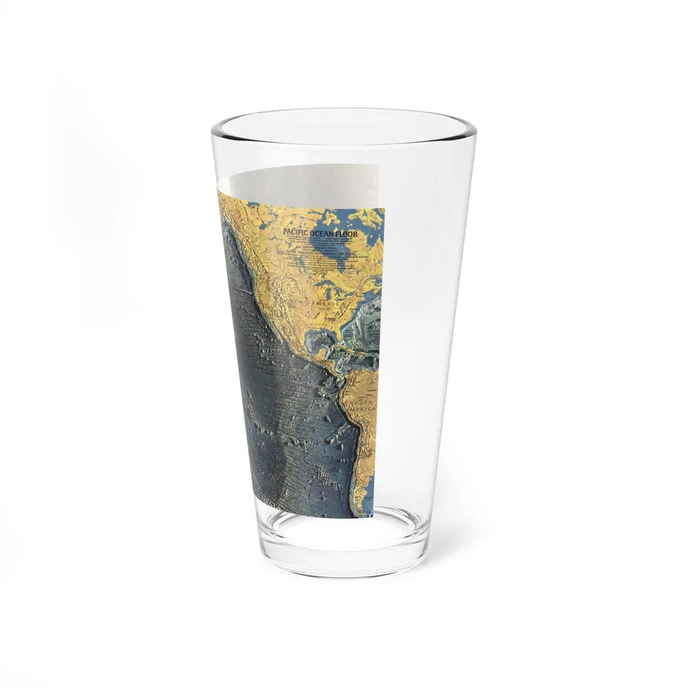 Pacific Ocean Floor (1969) (Map) Pint Glass 16oz-Go Mug Yourself