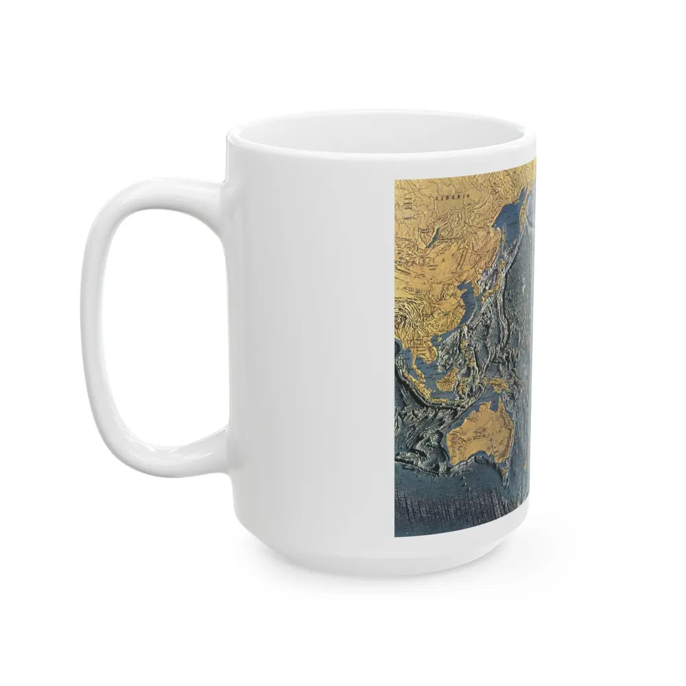 Pacific Ocean Floor (1969) (Map) White Coffee Mug-Go Mug Yourself