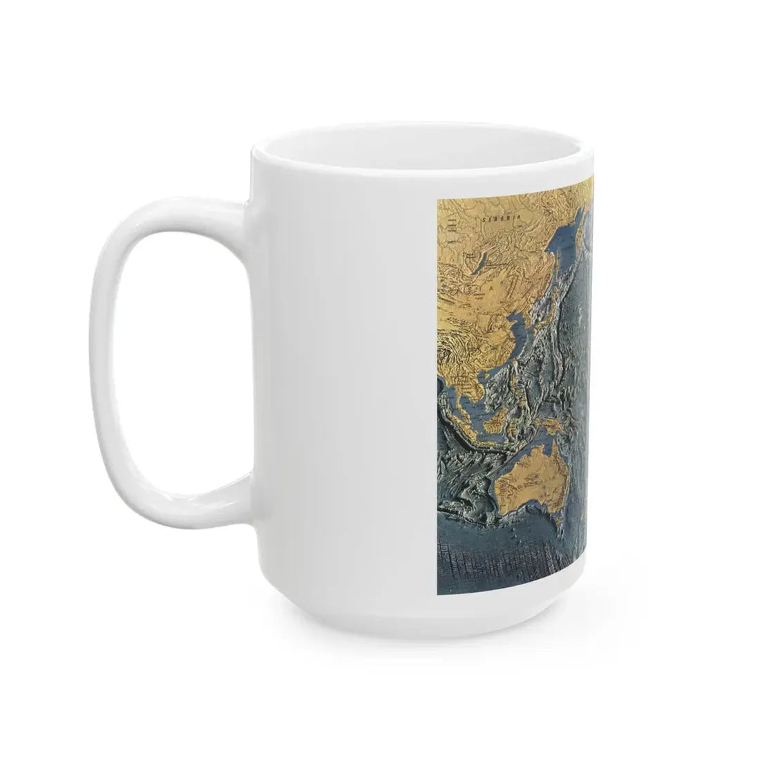 Pacific Ocean Floor (1969) (Map) White Coffee Mug - Go Mug Yourself