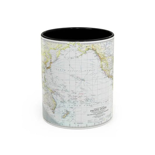 Pacific Ocean - Theater of War (1942) (Map) Accent Coffee Mug 11oz Black - Go Mug Yourself