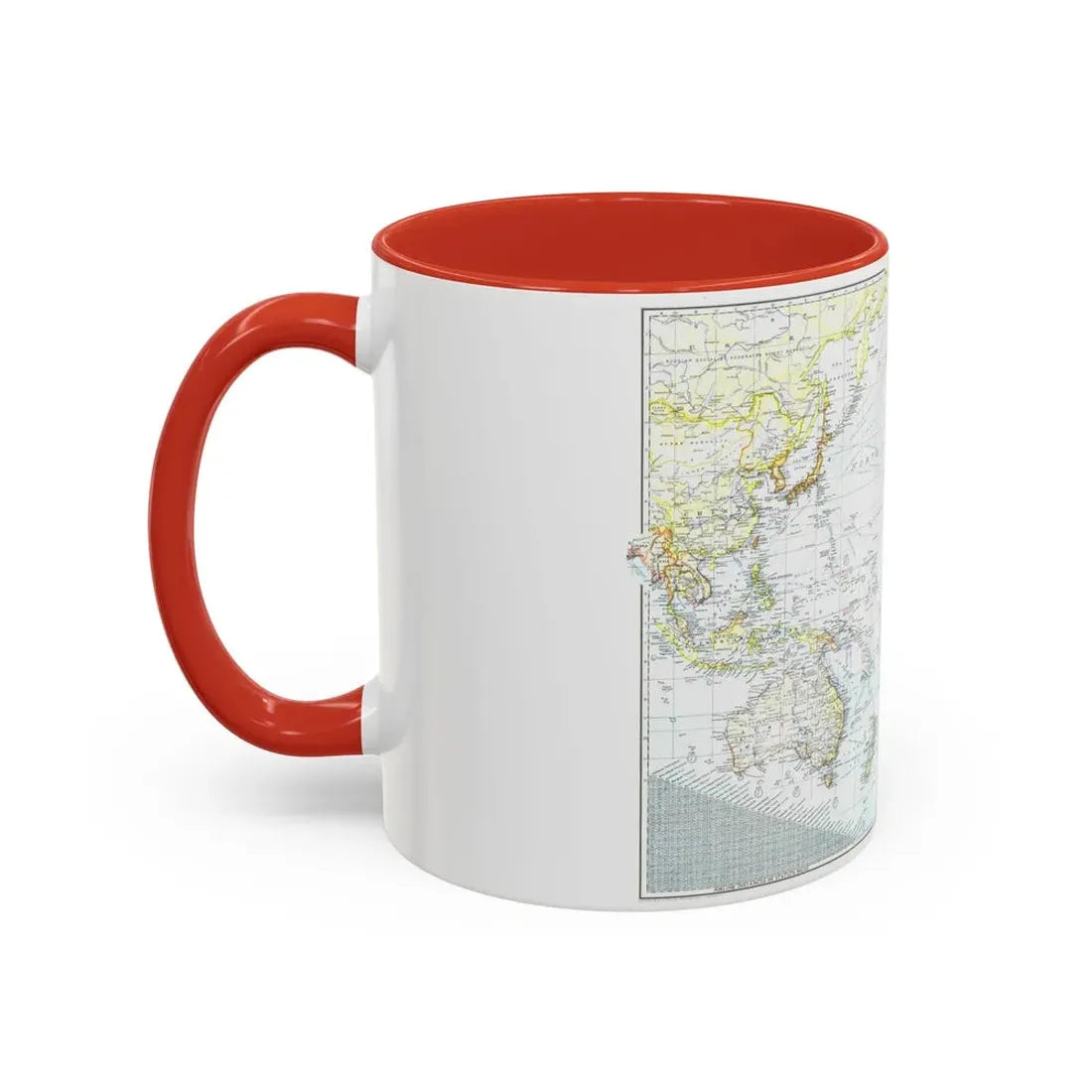 Pacific Ocean - Theater of War (1942) (Map) Accent Coffee Mug - Go Mug Yourself