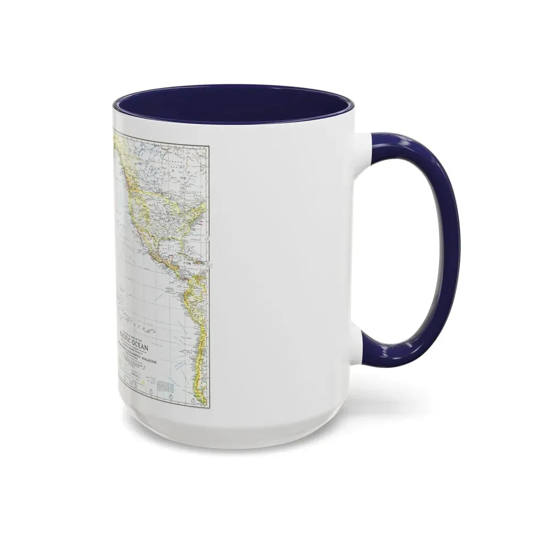 Pacific Ocean - Theater of War (1942) (Map) Accent Coffee Mug - Go Mug Yourself