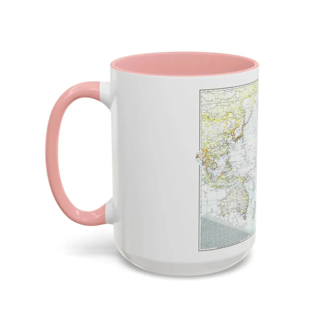 Pacific Ocean - Theater of War (1942) (Map) Accent Coffee Mug - Go Mug Yourself