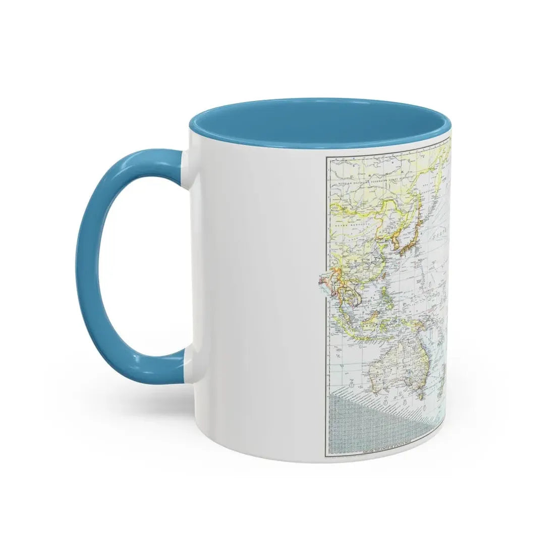 Pacific Ocean - Theater of War (1942) (Map) Accent Coffee Mug - Go Mug Yourself