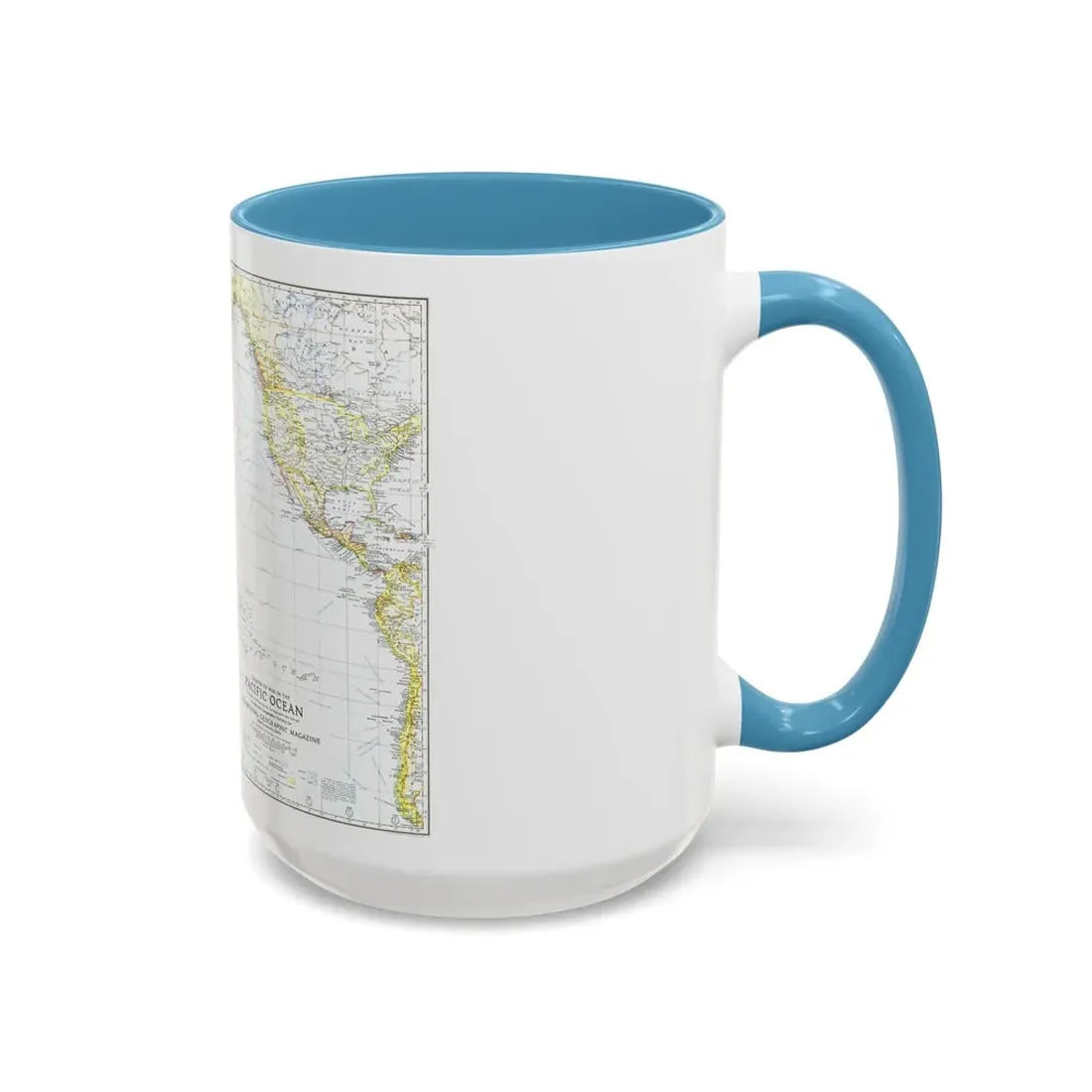 Pacific Ocean - Theater of War (1942) (Map) Accent Coffee Mug - Go Mug Yourself
