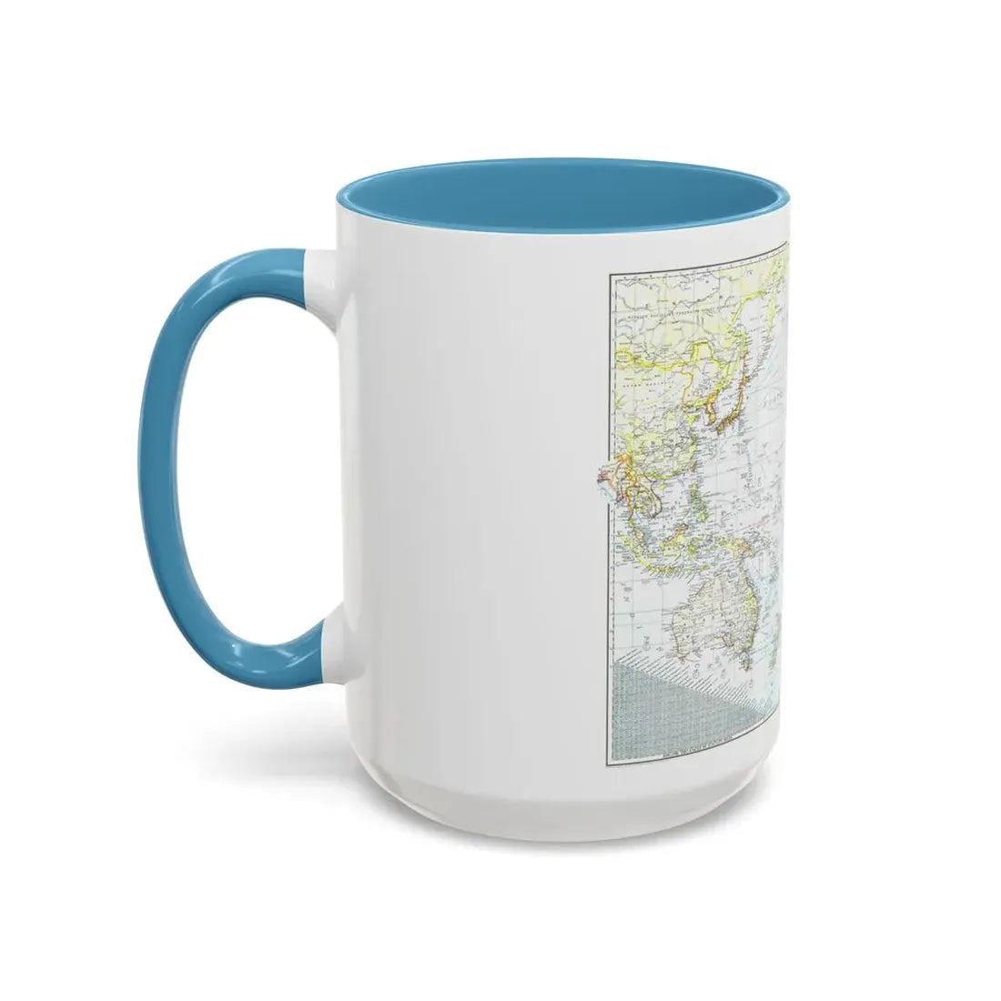 Pacific Ocean - Theater of War (1942) (Map) Accent Coffee Mug - Go Mug Yourself