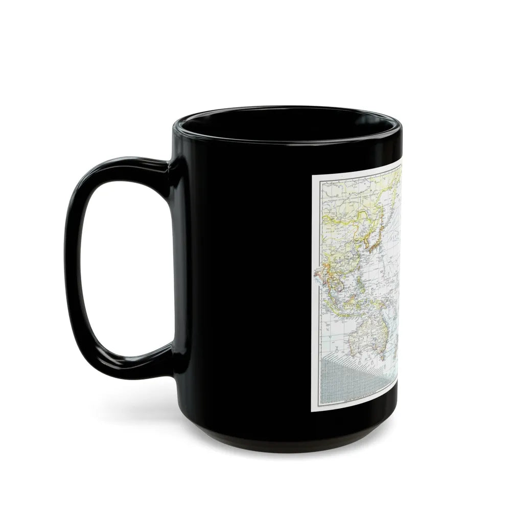 Pacific Ocean - Theater of War (1942) (Map) Black Coffee Mug-Go Mug Yourself