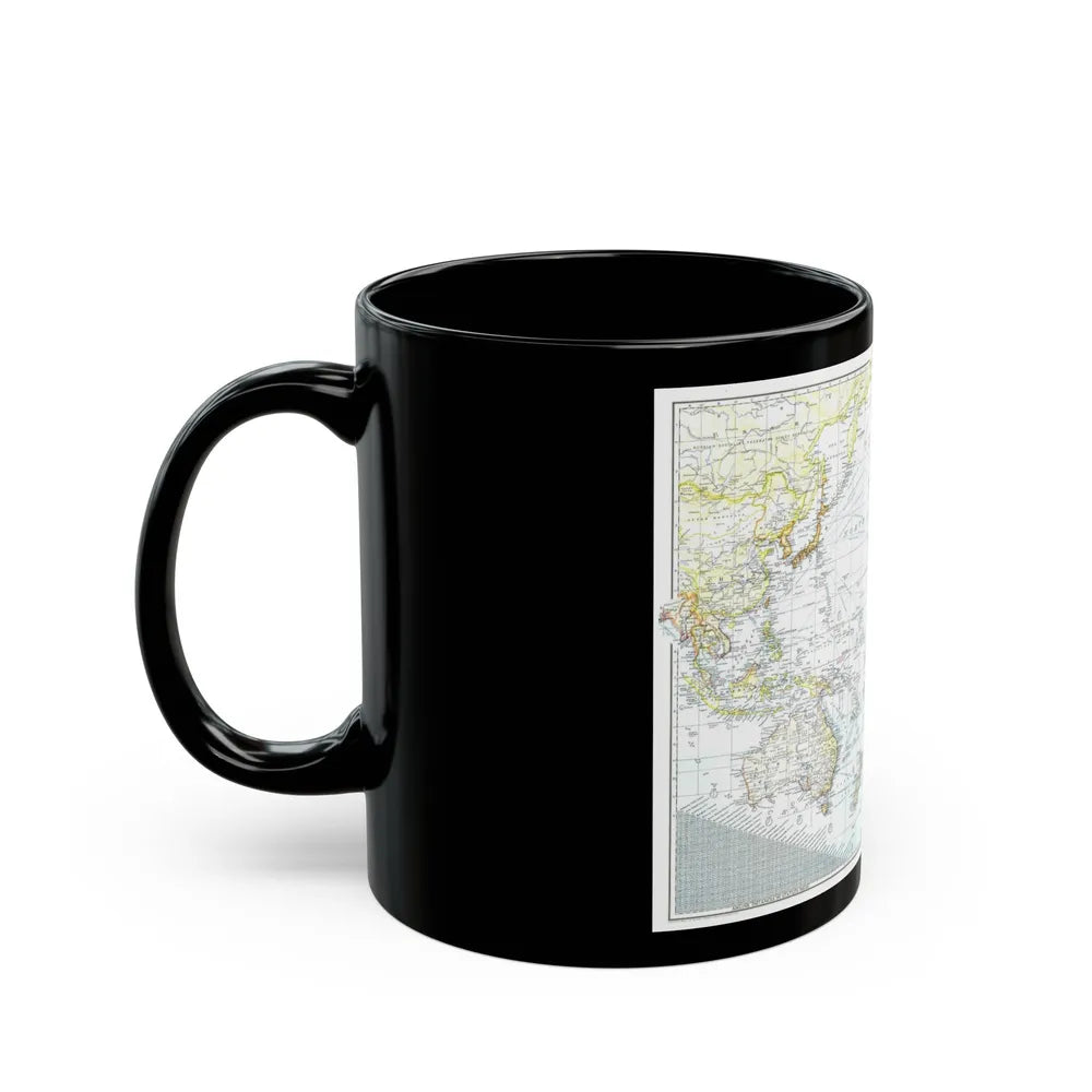 Pacific Ocean - Theater of War (1942) (Map) Black Coffee Mug-Go Mug Yourself