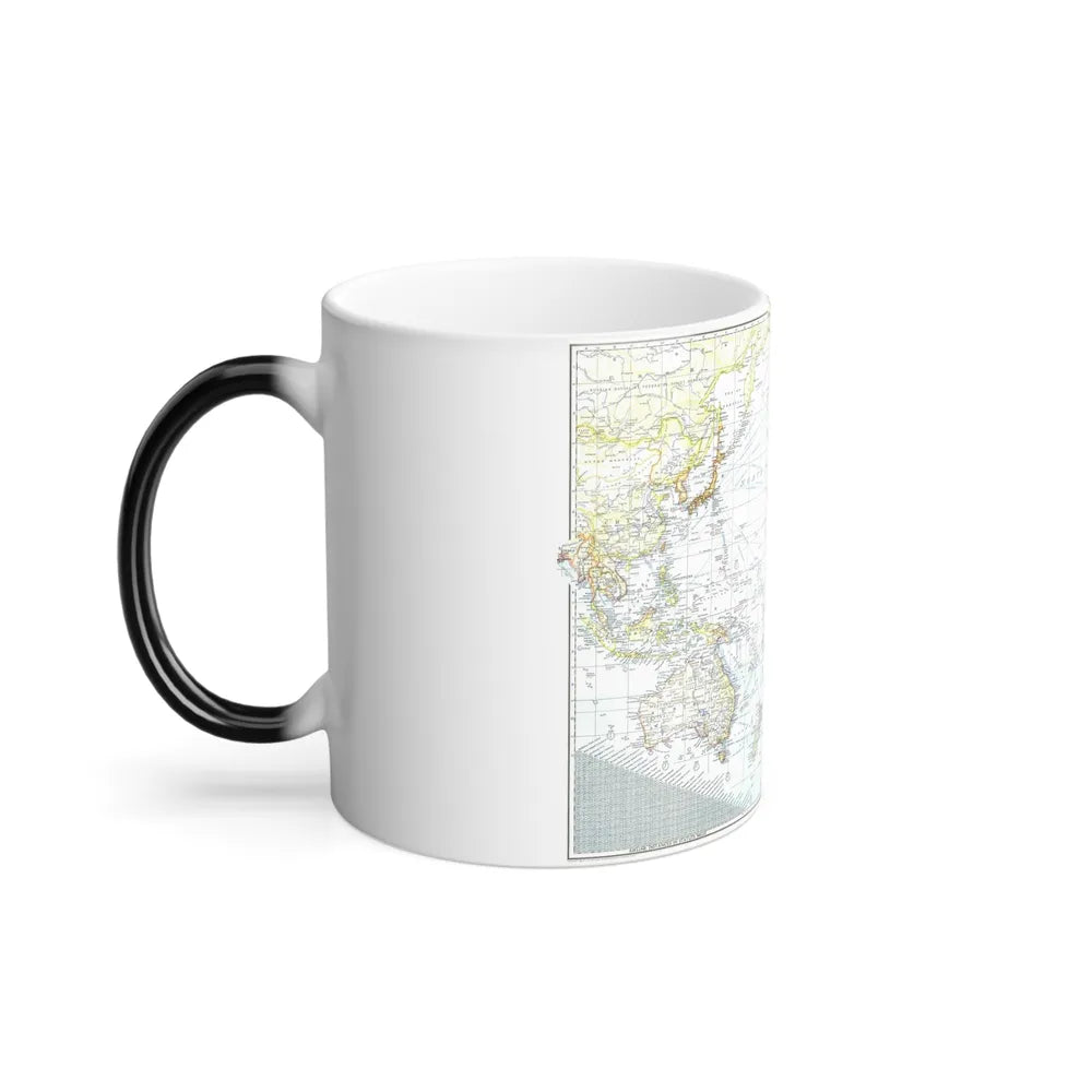 Pacific Ocean - Theater of War (1942) (Map) Color Changing Mug 11oz-Go Mug Yourself