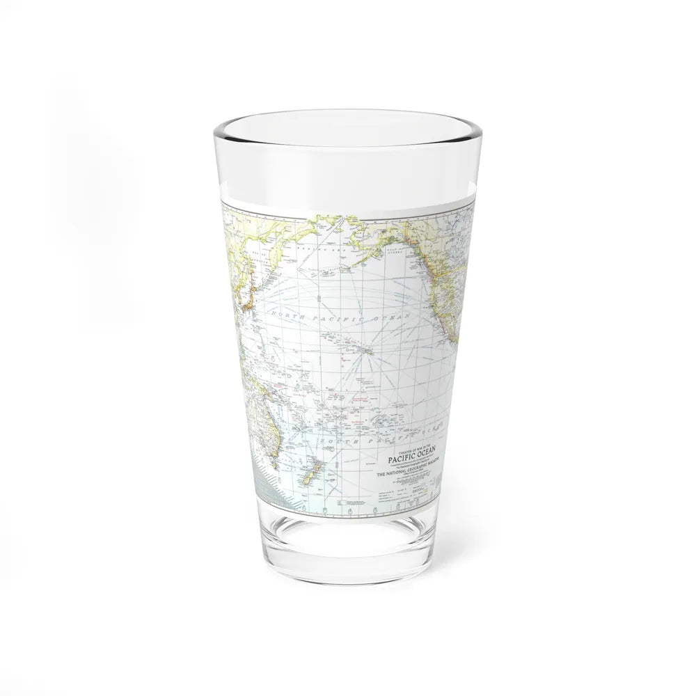 Pacific Ocean - Theater of War (1942) (Map) Pint Glass 16oz-16oz-Go Mug Yourself