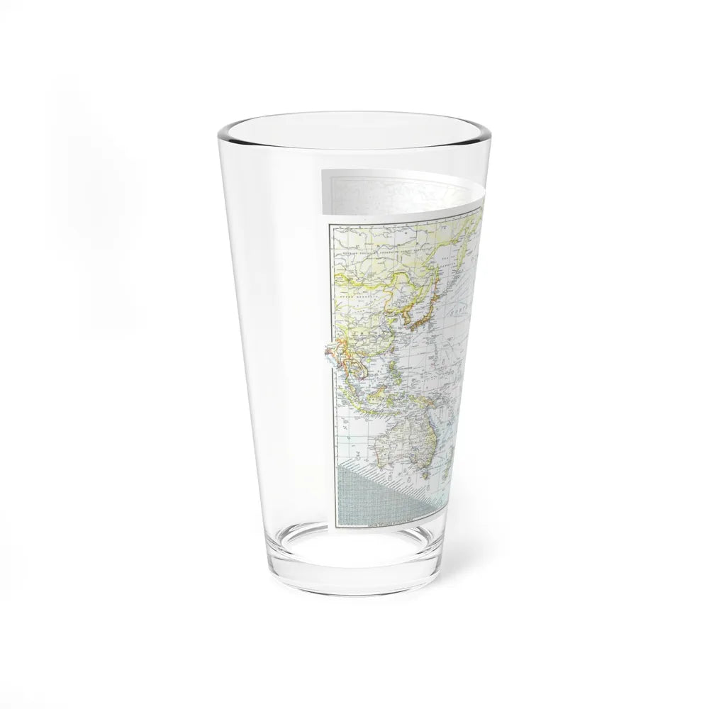 Pacific Ocean - Theater of War (1942) (Map) Pint Glass 16oz-Go Mug Yourself