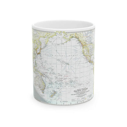 Pacific Ocean - Theater of War (1942) (Map) White Coffee Mug-11oz-Go Mug Yourself