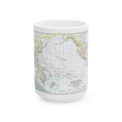 Pacific Ocean - Theater of War (1942) (Map) White Coffee Mug 15oz - Go Mug Yourself