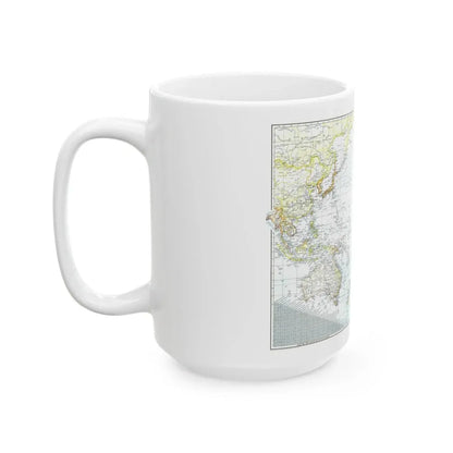Pacific Ocean - Theater of War (1942) (Map) White Coffee Mug - Go Mug Yourself
