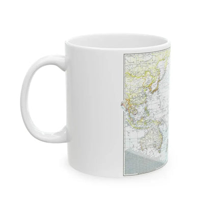 Pacific Ocean - Theater of War (1942) (Map) White Coffee Mug - Go Mug Yourself
