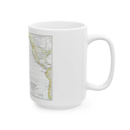 Pacific Ocean - Theater of War (1942) (Map) White Coffee Mug - Go Mug Yourself
