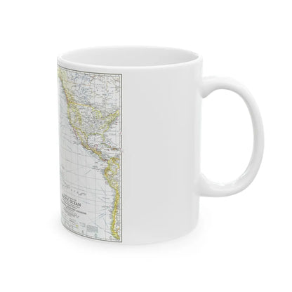 Pacific Ocean - Theater of War (1942) (Map) White Coffee Mug-Go Mug Yourself