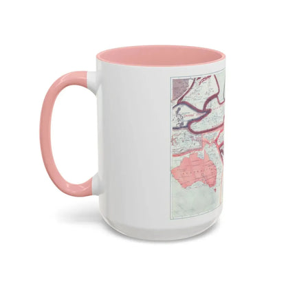 Pacific - Sovereignty and Mandate Boundary Lines (1921) (Map) Accent Coffee Mug - Go Mug Yourself