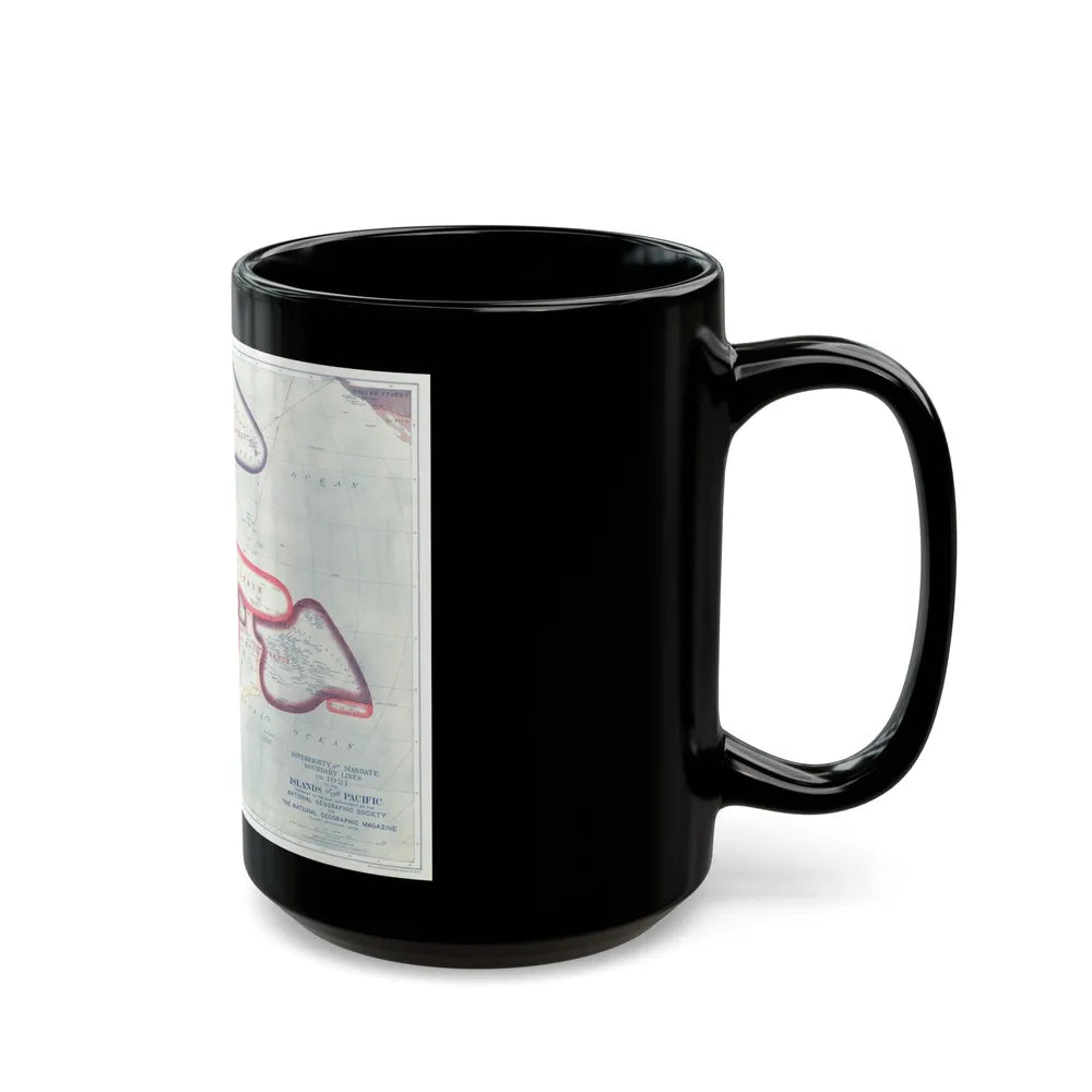 Pacific - Sovereignty and Mandate Boundary Lines (1921) (Map) Black Coffee Mug-Go Mug Yourself