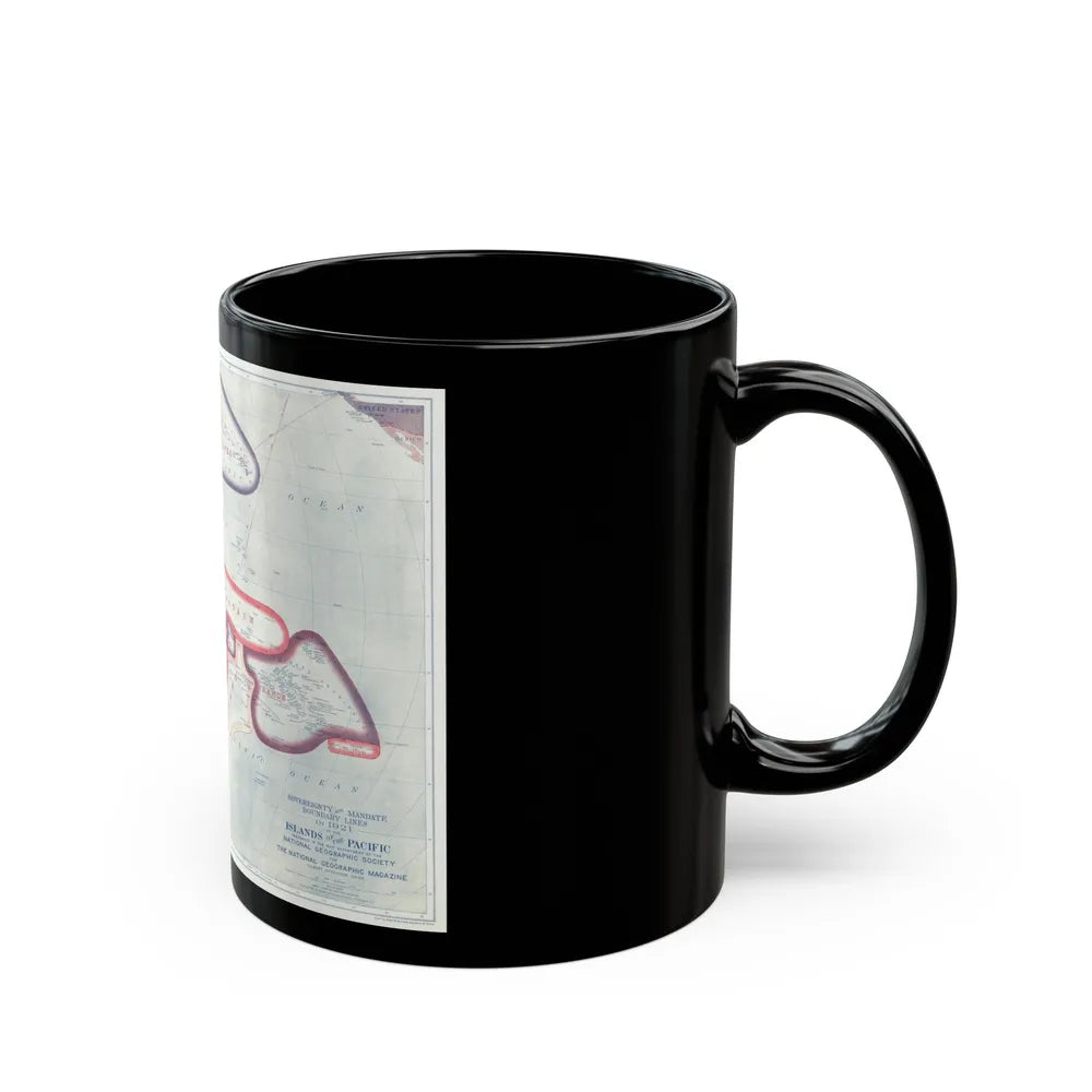 Pacific - Sovereignty and Mandate Boundary Lines (1921) (Map) Black Coffee Mug-Go Mug Yourself