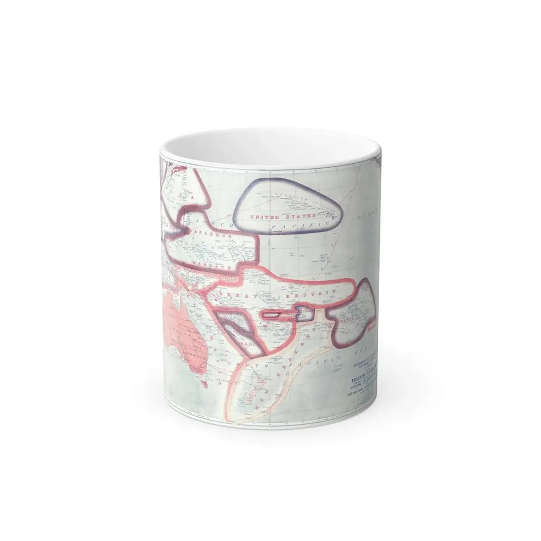 Pacific - Sovereignty and Mandate Boundary Lines (1921) (Map) Color Changing Mug 11oz Default Title - Go Mug Yourself