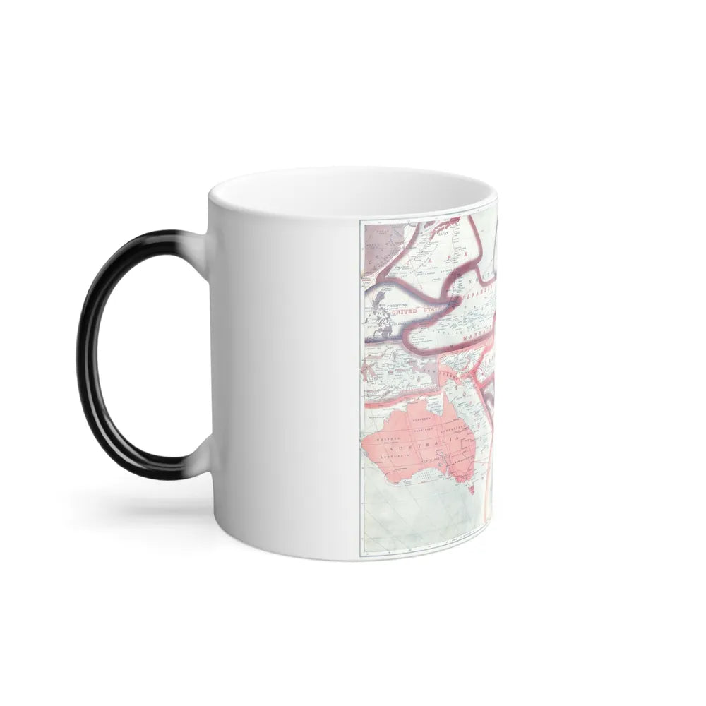 Pacific - Sovereignty and Mandate Boundary Lines (1921) (Map) Color Changing Mug 11oz-Go Mug Yourself