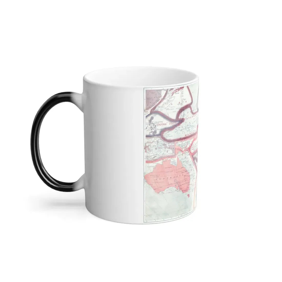 Pacific - Sovereignty and Mandate Boundary Lines (1921) (Map) Color Changing Mug 11oz - Go Mug Yourself