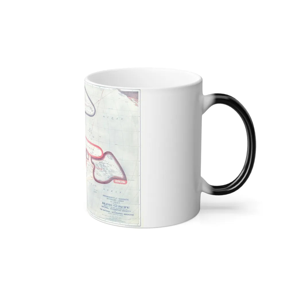 Pacific - Sovereignty and Mandate Boundary Lines (1921) (Map) Color Changing Mug 11oz-Go Mug Yourself