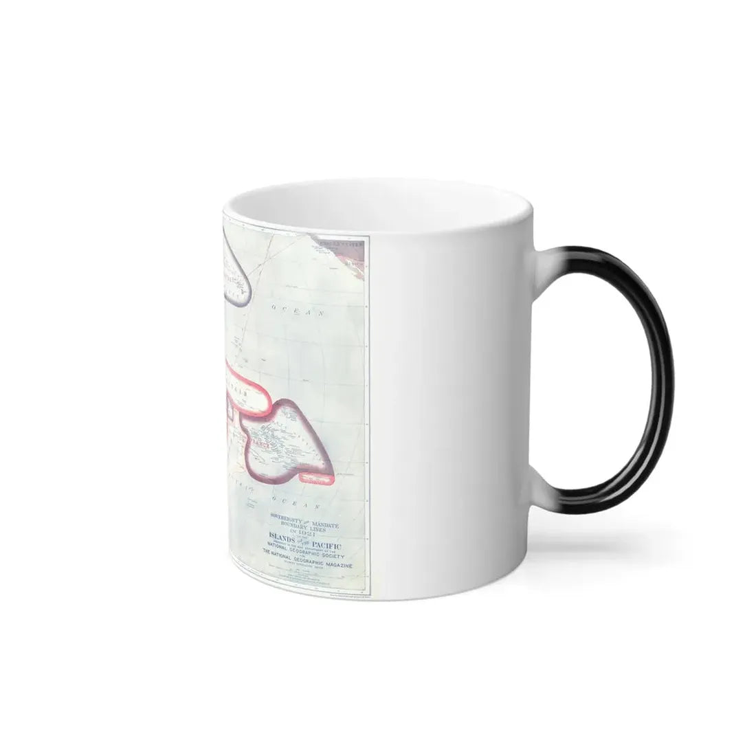 Pacific - Sovereignty and Mandate Boundary Lines (1921) (Map) Color Changing Mug 11oz - Go Mug Yourself