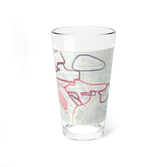 Pacific - Sovereignty and Mandate Boundary Lines (1921) (Map) Pint Glass 16oz 16oz - Go Mug Yourself