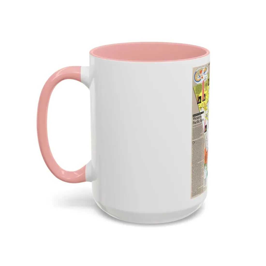 Pacific - Western Rim (1989) (Map) Accent Coffee Mug - Go Mug Yourself