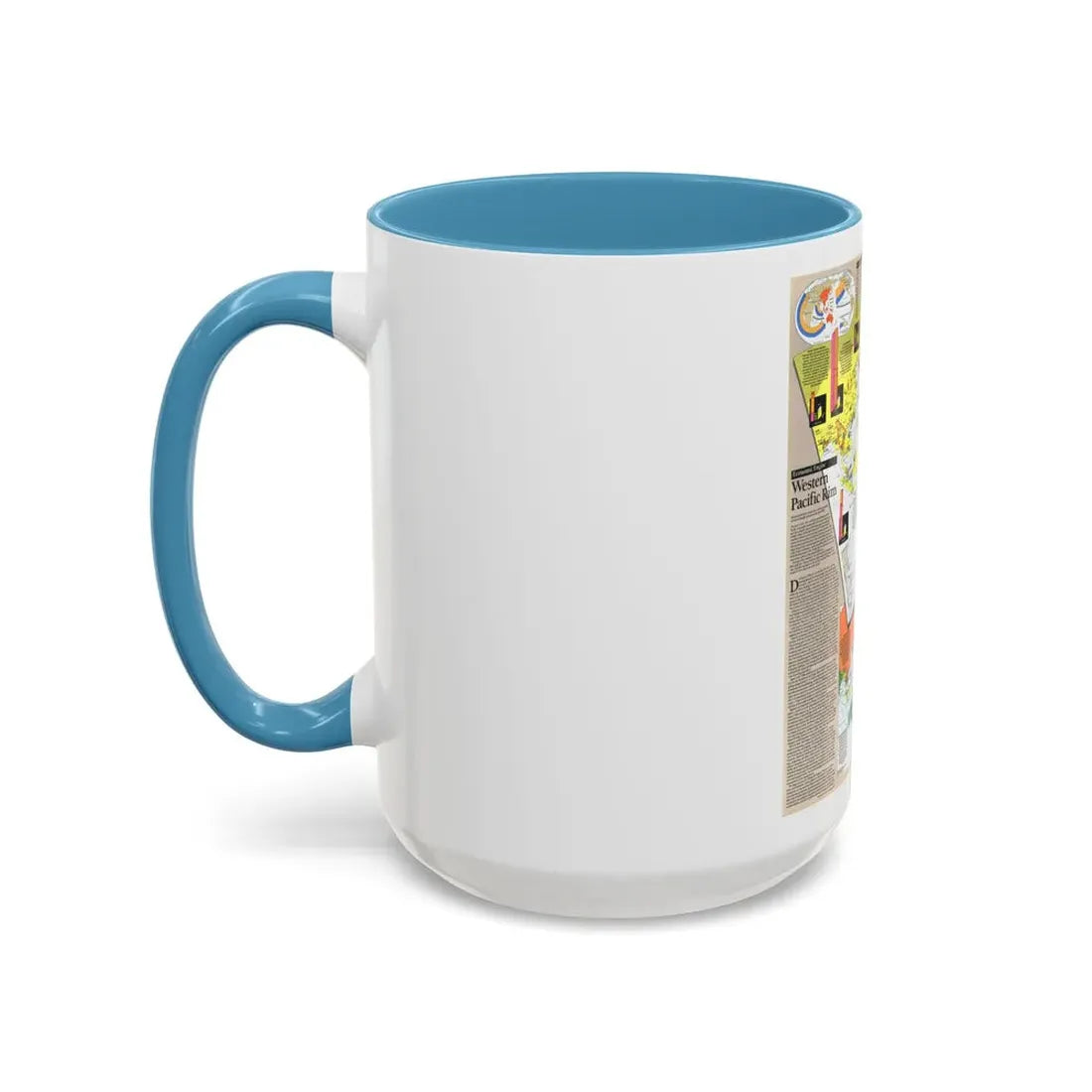 Pacific - Western Rim (1989) (Map) Accent Coffee Mug - Go Mug Yourself