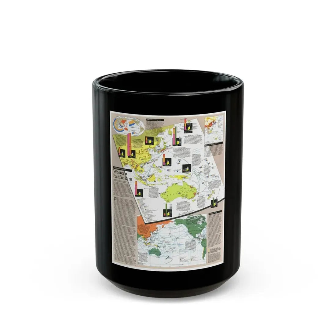 Pacific - Western Rim (1989) (Map) Black Coffee Mug 15oz - Go Mug Yourself
