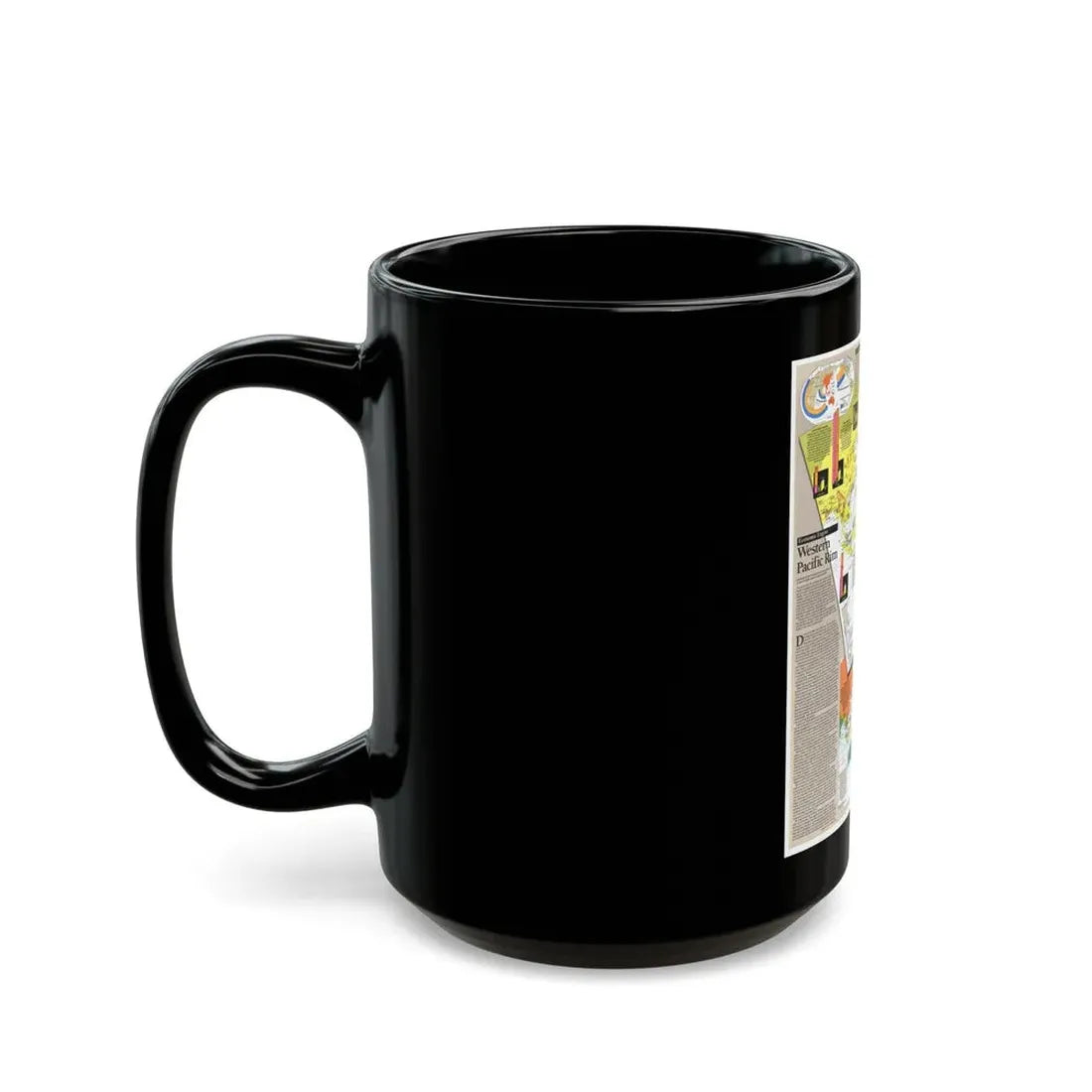 Pacific - Western Rim (1989) (Map) Black Coffee Mug - Go Mug Yourself