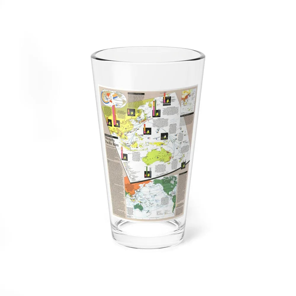 Pacific - Western Rim (1989) (Map) Pint Glass 16oz-16oz-Go Mug Yourself