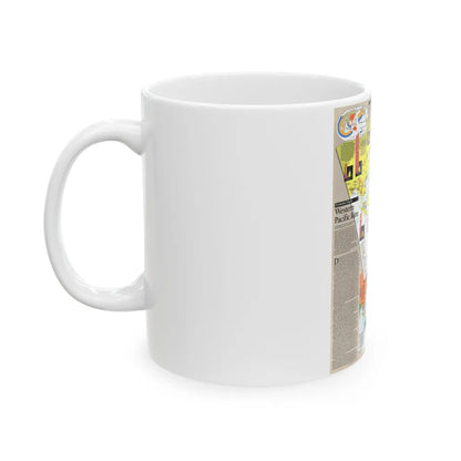 Pacific - Western Rim (1989) (Map) White Coffee Mug-Go Mug Yourself